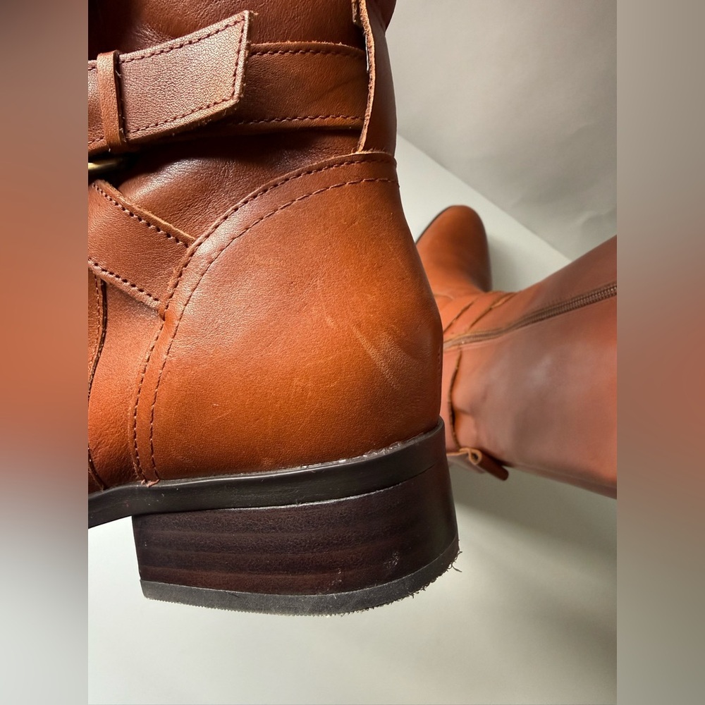 Naturalizer Rena Leather Riding Boot Brown Women’s Size EU 39 / US 8.5 - Picture 7 of 10